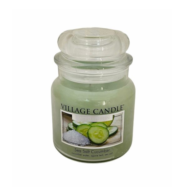 VILLAGE CANDLE - GIARA MEDIA 16OZ SEA SALT & CUCUMBER
