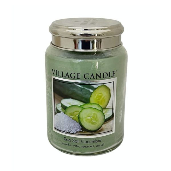 VILLAGE CANDLE - GIARA GRANDE 26OZ SEA SALT & CUCUMBER