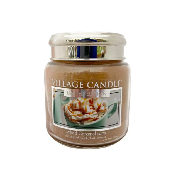 VILLAGE CANDLE – GIARA MEDIA 16OZ SALTED CARAMEL LATTE