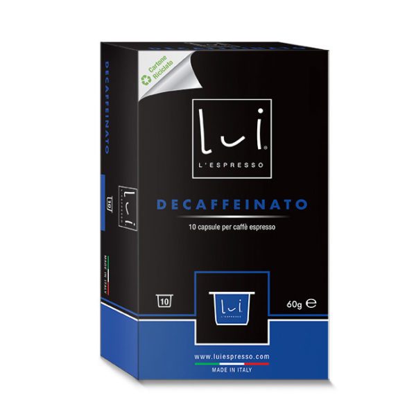 CAFFE' DECAFFEINATO - CONFEZIONI DA 10 CAPSULE - LUI L'ESPRESSO