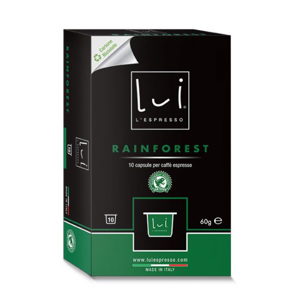 CAFFE' RAIN FOREST - CONFEZIONE DA 10 CAPSULE - LUI L'ESPRESSO