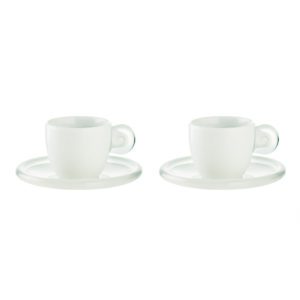 GOCCE - 2 TAZZE CAFFE' COLOR BIANCO - GUZZINI