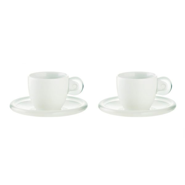 GOCCE - 2 TAZZE CAFFE' COLOR BIANCO - GUZZINI