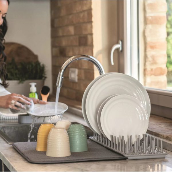 SCOLA PIATTI CON TAPPETINO COLOR GRIGIO "DRY & SAFE" - GUZZINI - Image 5