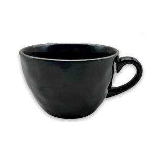 CONCERTO NERO - TAZZA COLAZIONE - ROSE E TULIPANI