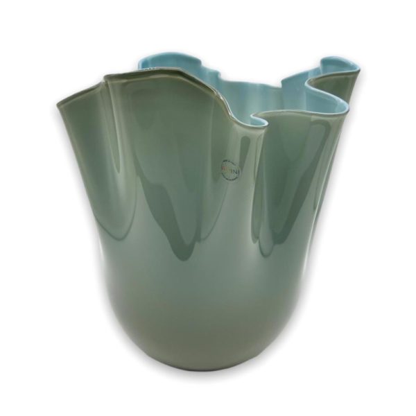 VASO FAZZOLETTO GRIGIO E GRIGIO BLU CM24 - VENINI
