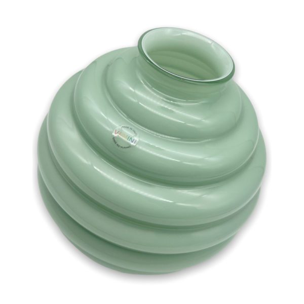 VASO DECO' VERDE SALVIA E BIANCO LATTE CM18 - VENINI - Image 2