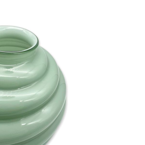 VASO DECO' VERDE SALVIA E BIANCO LATTE CM18 - VENINI - Image 4