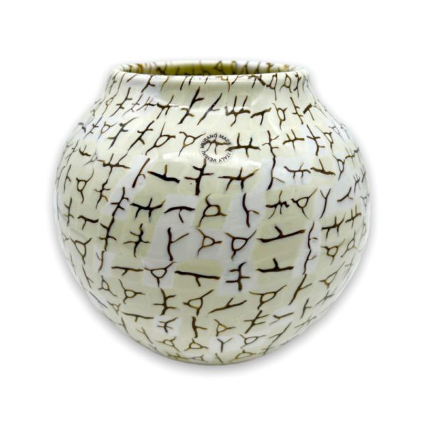 VASO COCCIO MURRINE AVORIO E THE' CM16 - VENINI