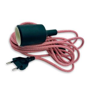 LAMPADA BIANCA E ROSSA - PENDANT CORD LAMP