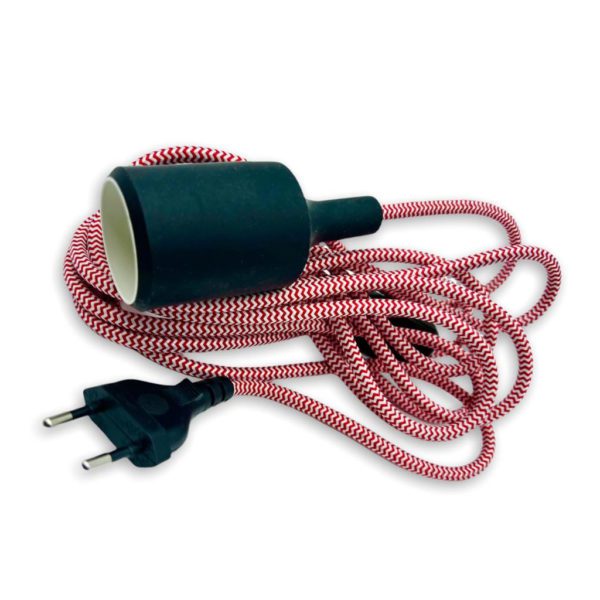 LAMPADA BIANCA E ROSSA - PENDANT CORD LAMP