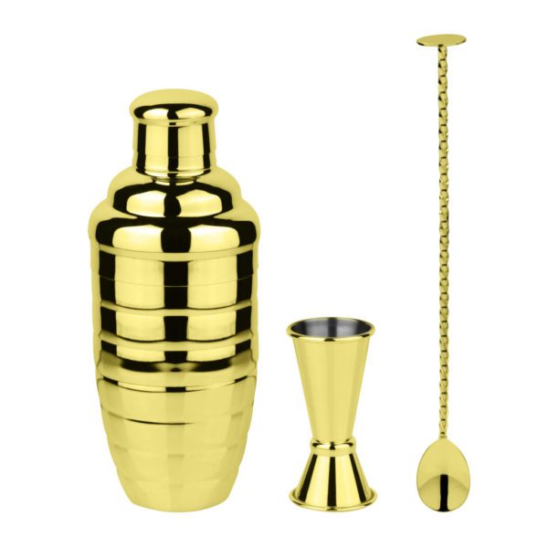 LOOK - SET MIXOLOGY 3 PEZZI  STARTER GOLD - PADERNO