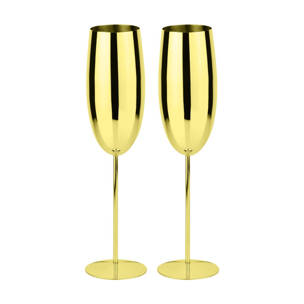 LOOK - SET 2 CALICI FLUT GOLD - PADERNO