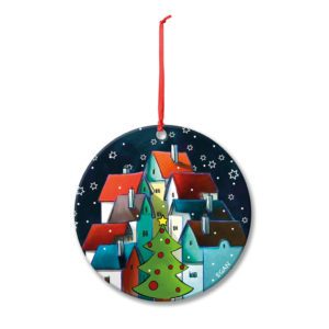 PENDAGLIO VILLAGGIO CON ALBERO DI NATALE - EGAN