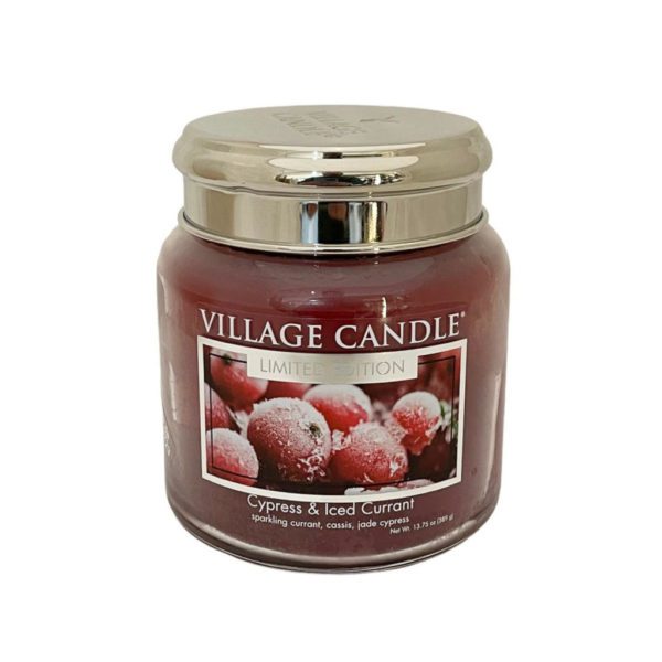 VILLAGE CANDLE - GIARA MEDIA 16OZ CYPRESS & ICED CURRANT