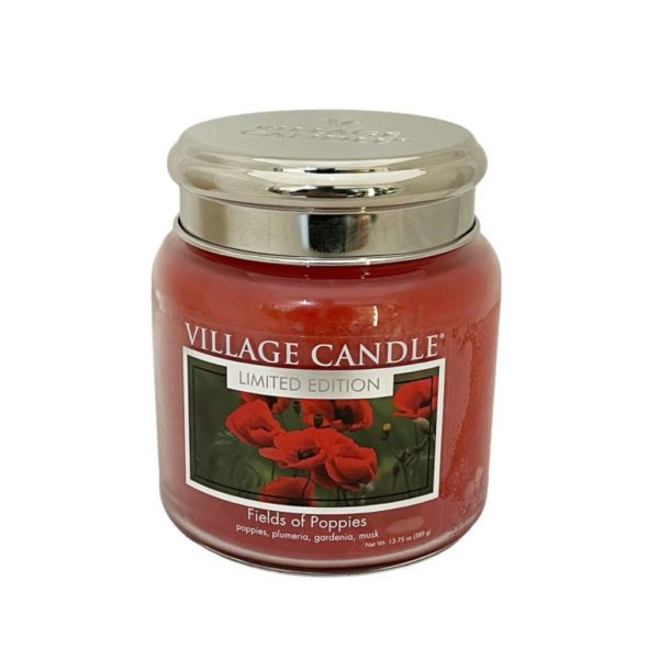 VILLAGE CANDLE - GIARA MEDIA 16OZ FIELDS OF POPPIES