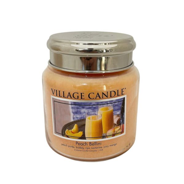 VILLAGE CANDLE - GIARA MEDIA 16OZ PEACH BELLINI