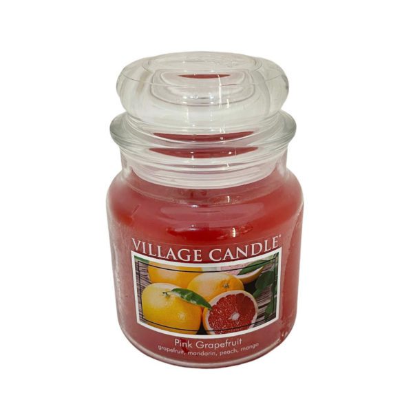 VILLAGE CANDLE - GIARA MEDIA 16OZ PINK GRAPEFRUIT