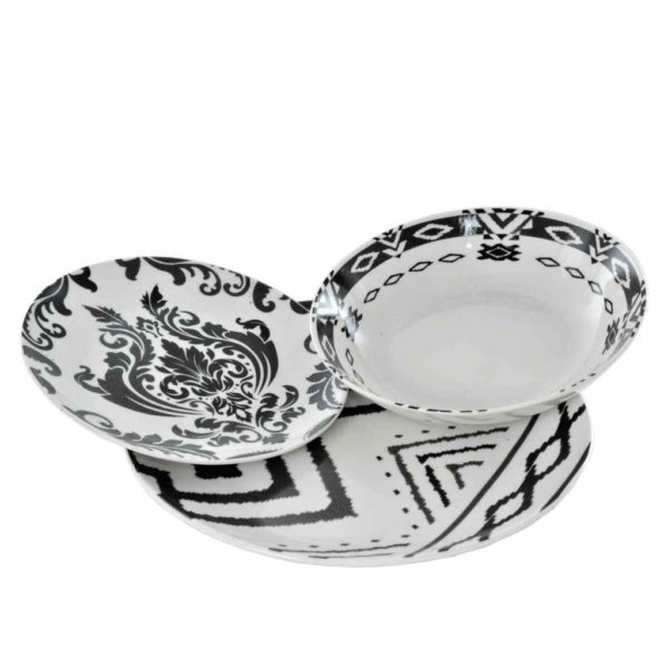 BLACK & WHITE - SERVIZIO DI PIATTI PER 6 PERSONE - FADE MAISON - Image 3