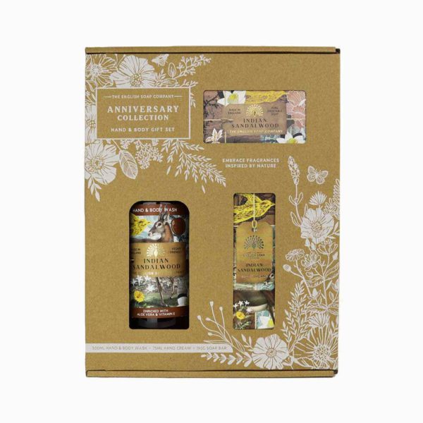 GIFT BOX - INDIAN SANDALWOOD - THE ENGLISH SOAP COMPANY