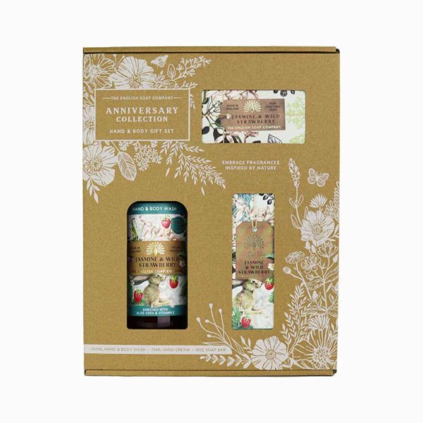GIFT BOX - JASMINE & WILD STRAWBERRY - THE ENGLISH SOAP COMPANY