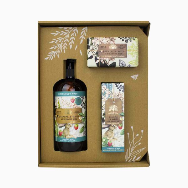 GIFT BOX - JASMINE & WILD STRAWBERRY - THE ENGLISH SOAP COMPANY - Image 2