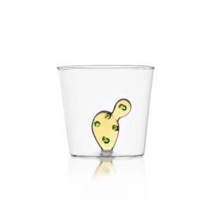 BICCHIERE TUMBLER CON CACTUS AMBRA - DESERT PLANT - ICHENDORF