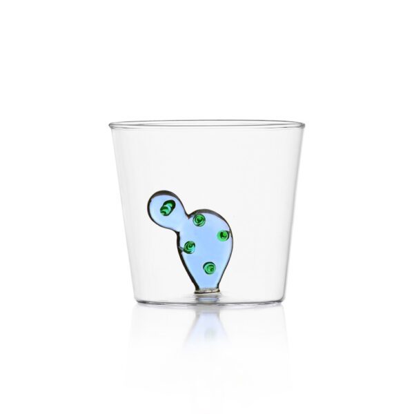 BICCHIERE TUMBLER CON CACTUS BLU - DESERT PLANT - ICHENDORF