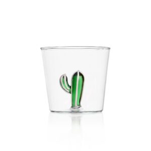 BICCHIERE TUMBLER CON CACTUS VERDE - DESERT PLANT - ICHENDORF