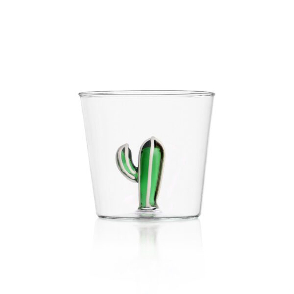 BICCHIERE TUMBLER CON CACTUS VERDE - DESERT PLANT - ICHENDORF