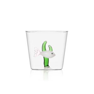 BICCHIERE TUMBLER CON PESCE BIANCO E ALGA VERDE - MARINE GARDEN - ICHENDORF