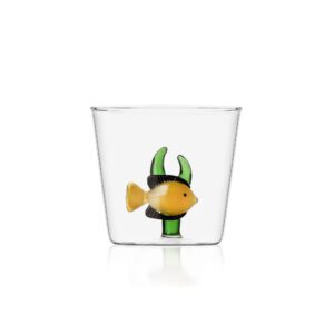 BICCHIERE TUMBLER CON PESCE GIALLO E ALGA VERDE - MARINE GARDEN - ICHENDORF