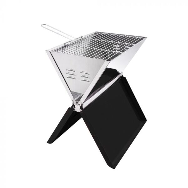 BARBEBOOK - BBQ PORTATILE PIEGHEVOLE NERO CON ACCESSORI - EVVIVA