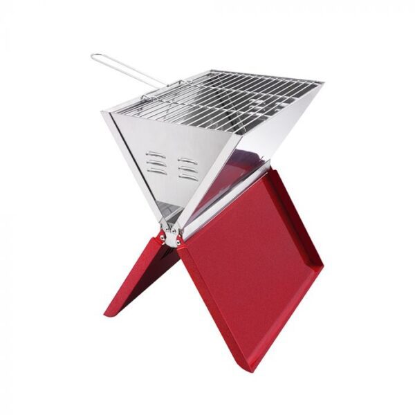 BARBEBOOK - BBQ PORTATILE PIEGHEVOLE ROSSO CON ACCESSORI - EVVIVA