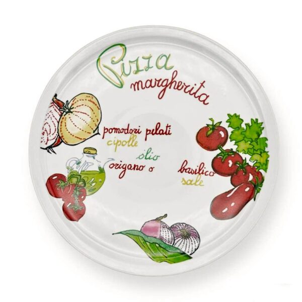 PIATTO PIZZA DECORATO - FADE MAISON