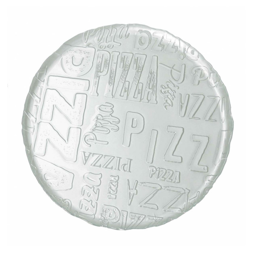 Assiette à Pizza En Verre Aigue-marine Brandani - Diamètre 34 Cm - Design Italien Moderne Et Coloré