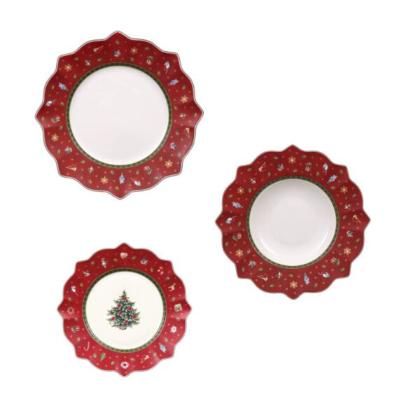 TOY'S DELIGHT - PIATTI SET POSTO TAVOLA 3 PEZZI ROSSO - VILLEROY & BOCH
