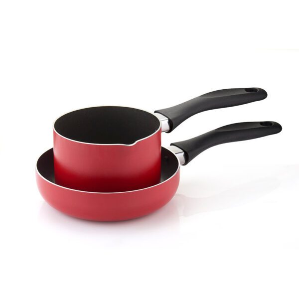 COOK & PLUS - SET COLAZIONE PADELLA CM16 + BOLLILATTE CM12 - GUZZINI