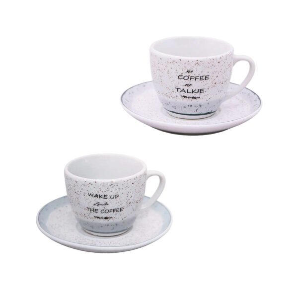 GRANELLI GRIGIO - SET 6 TAZZINE DA CAFFE' - VILLA ALTACHIARA