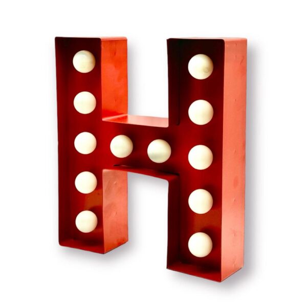 LETTERA LUMINOSA "H" STAR LIGHT ROSSA - PUSHER
