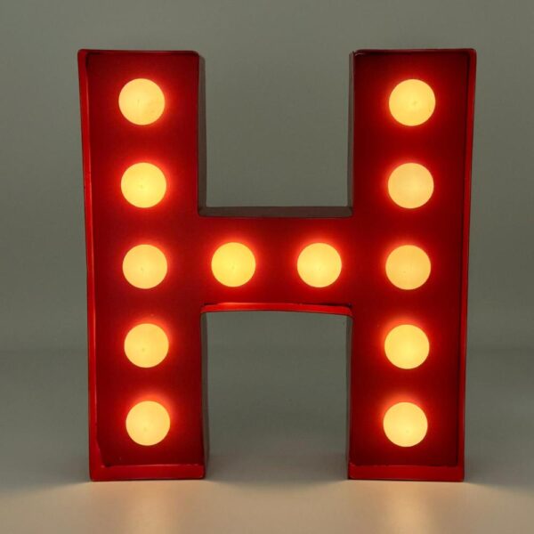 LETTERA LUMINOSA "H" STAR LIGHT ROSSA - PUSHER - Image 2