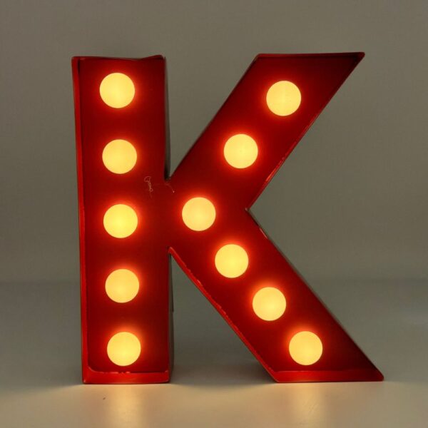 LETTERA LUMINOSA "K" STAR LIGHT ROSSA - PUSHER - Image 2