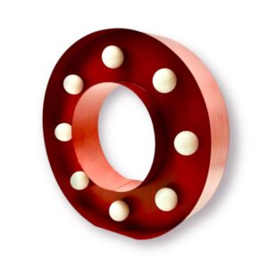 LETTERA LUMINOSA "O" STAR LIGHT ROSSA - PUSHER