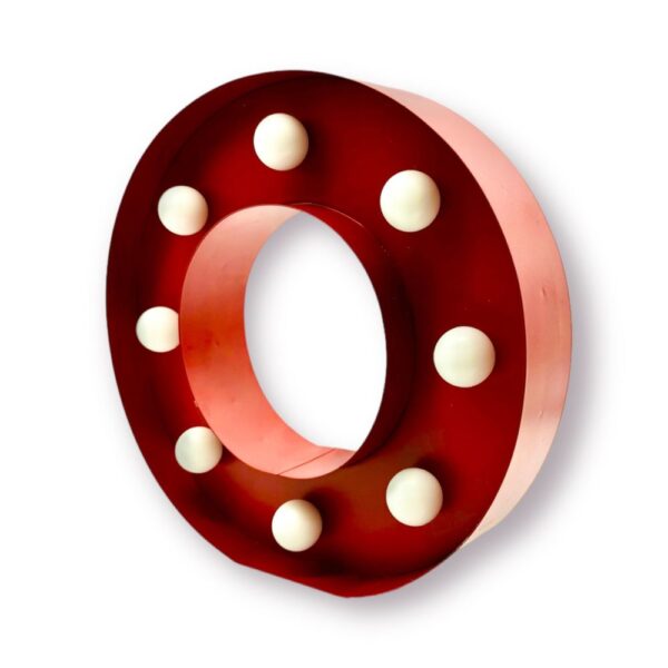 LETTERA LUMINOSA "O" STAR LIGHT ROSSA - PUSHER