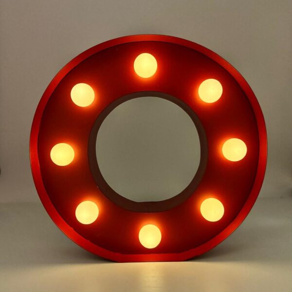LETTERA LUMINOSA "O" STAR LIGHT ROSSA - PUSHER - Image 2