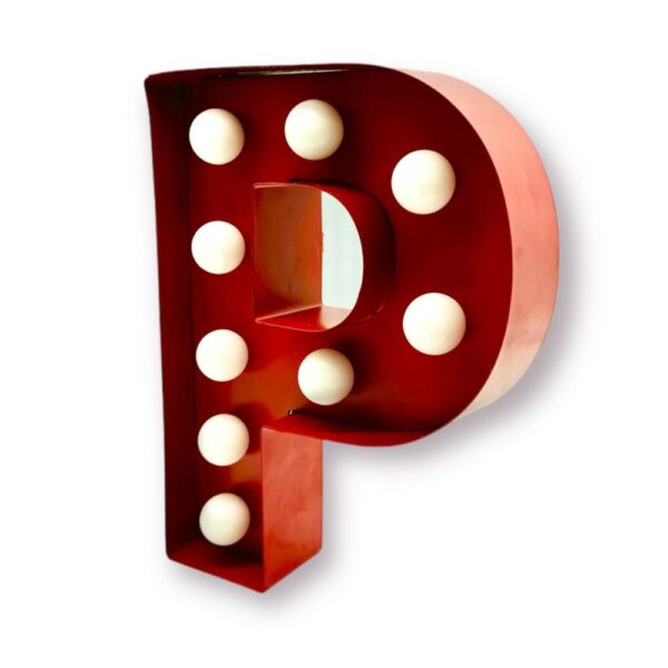 LETTERA LUMINOSA "P" STAR LIGHT ROSSA - PUSHER