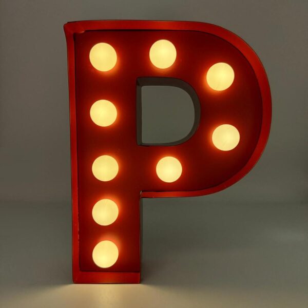 LETTERA LUMINOSA "P" STAR LIGHT ROSSA - PUSHER - Image 2