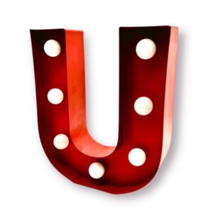 LETTERA LUMINOSA "U" STAR LIGHT ROSSA - PUSHER