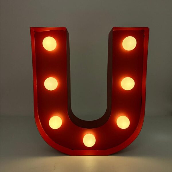 LETTERA LUMINOSA "U" STAR LIGHT ROSSA - PUSHER - Image 2