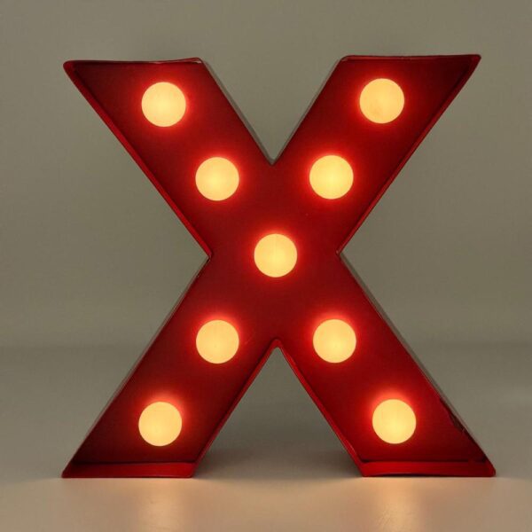 LETTERA LUMINOSA "X" STAR LIGHT ROSSA - PUSHER - Image 2